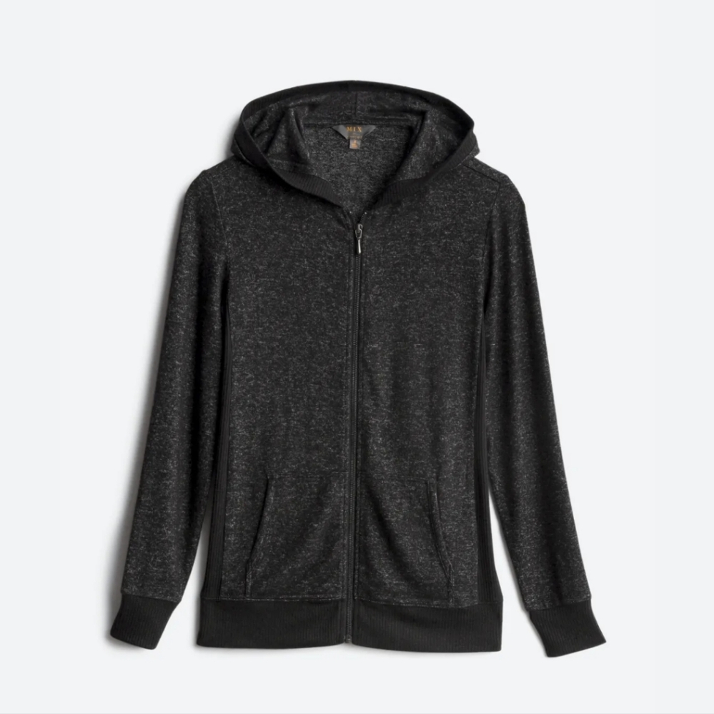 Black soft and thin athletic hoodie, size small